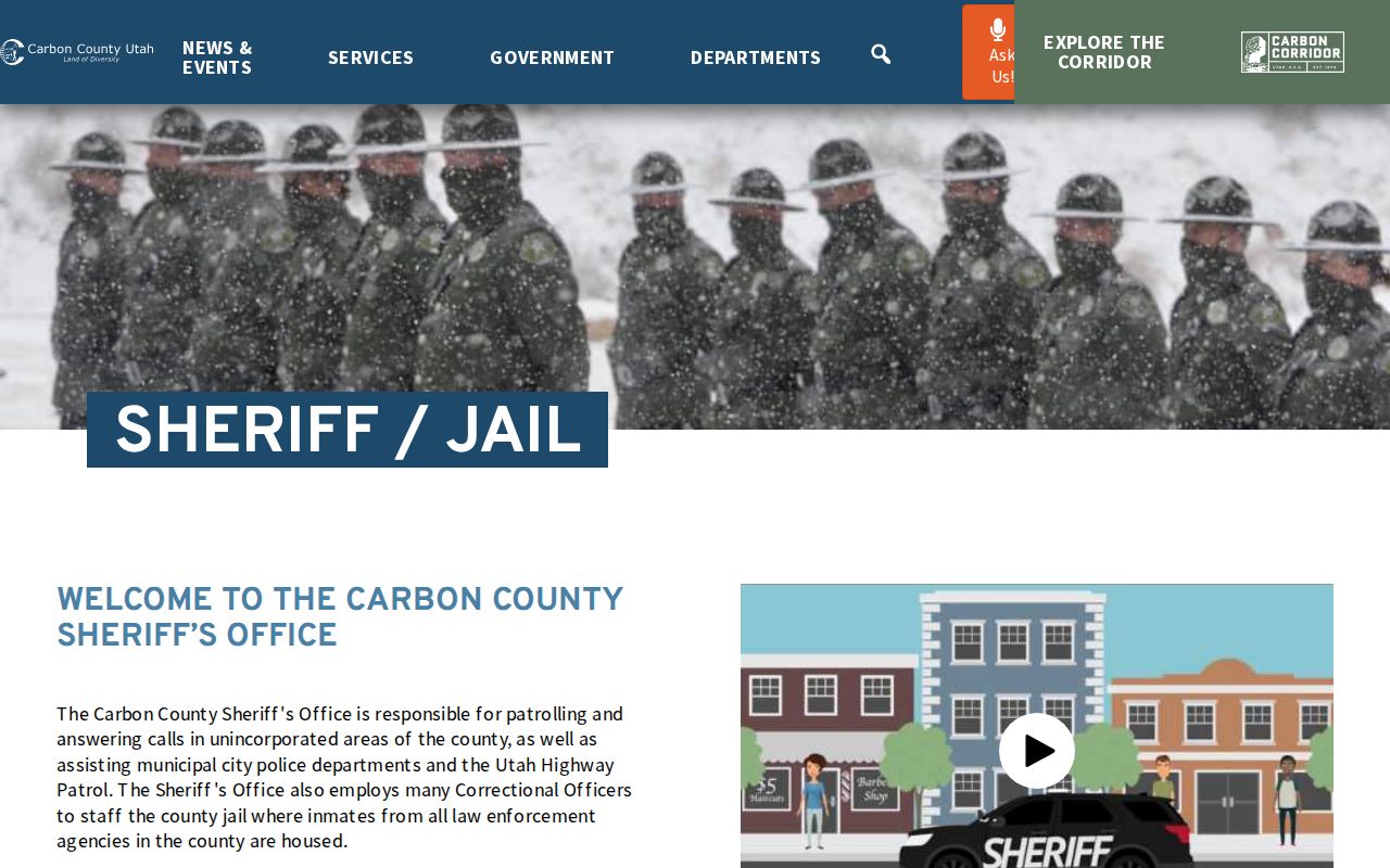 Carbon County Jail release contact details in Price Utah